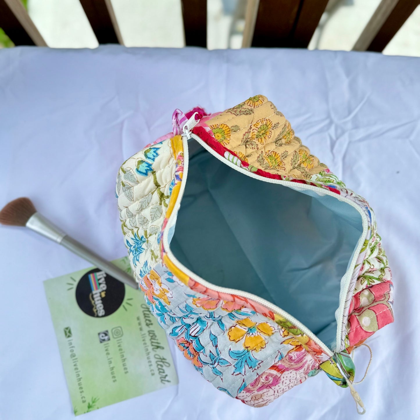 Floral Mosaic Pouch