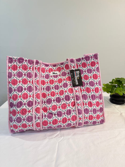 Pink Flower Big Tote