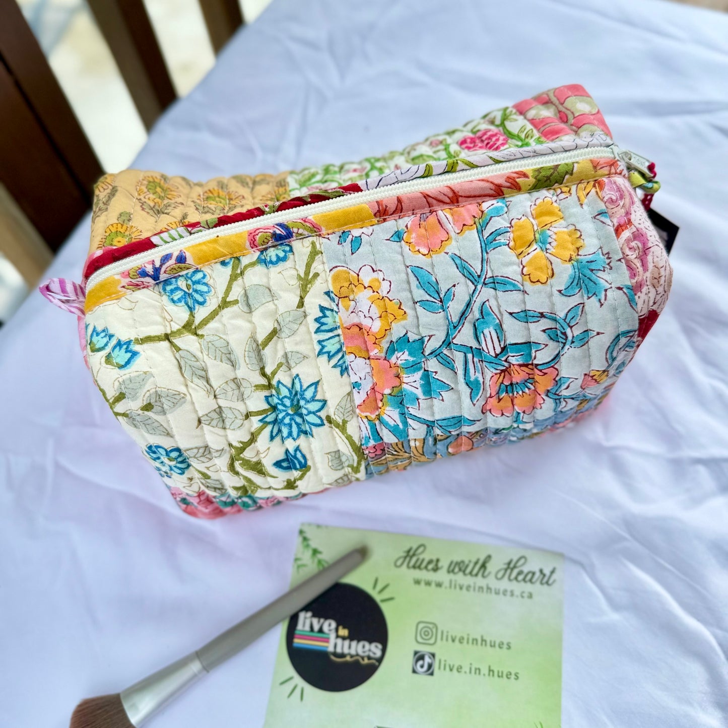 Floral Mosaic Pouch