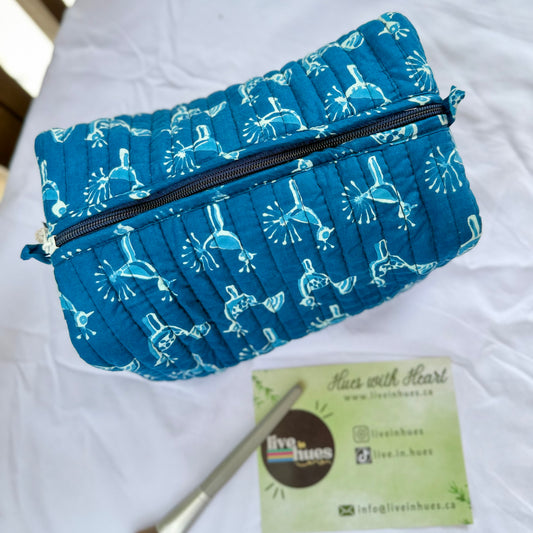 Indigo Birds Pouch