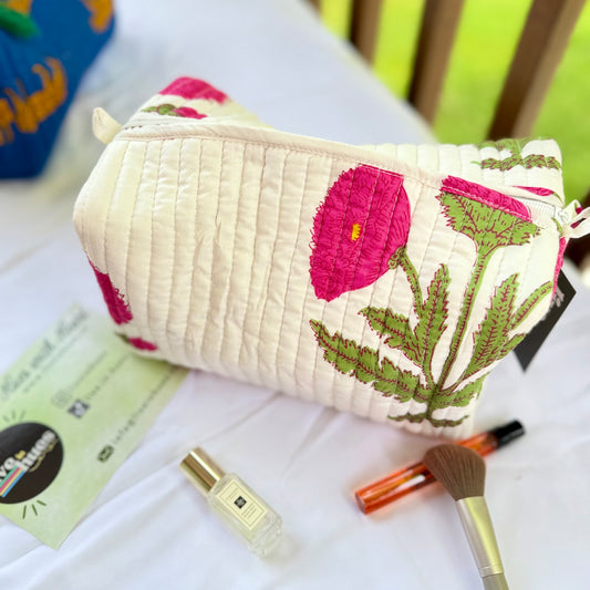 Crimson Bloom Pouch