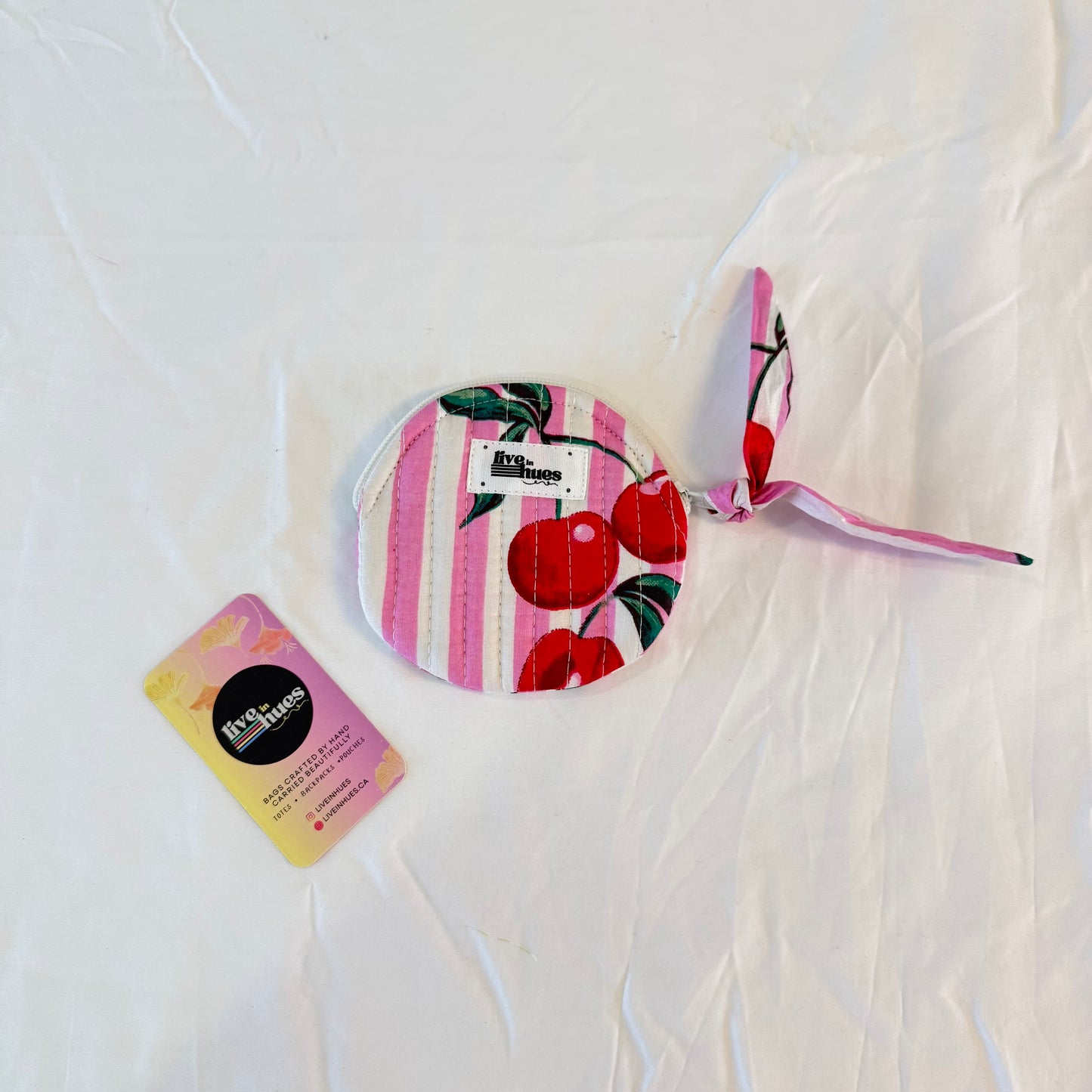 Cherry Pop Round Pouch
