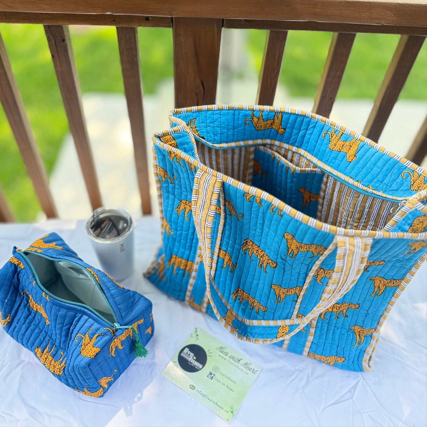Tiger Turquoise Tote