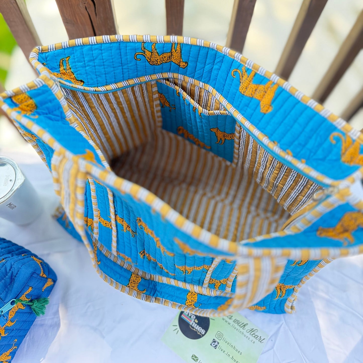 Tiger Turquoise Tote