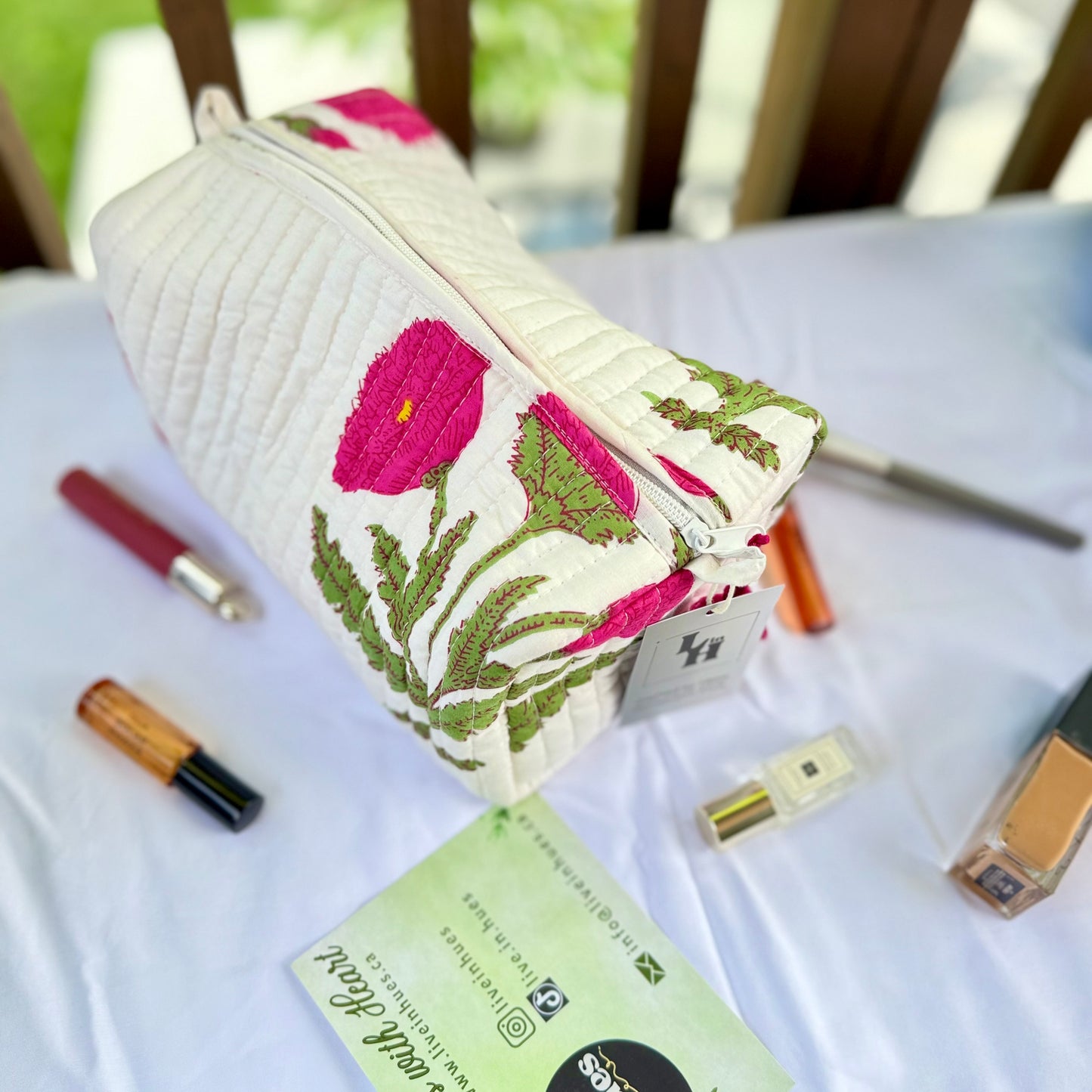 Crimson Bloom Pouch