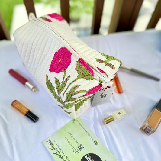 Crimson Bloom Pouch