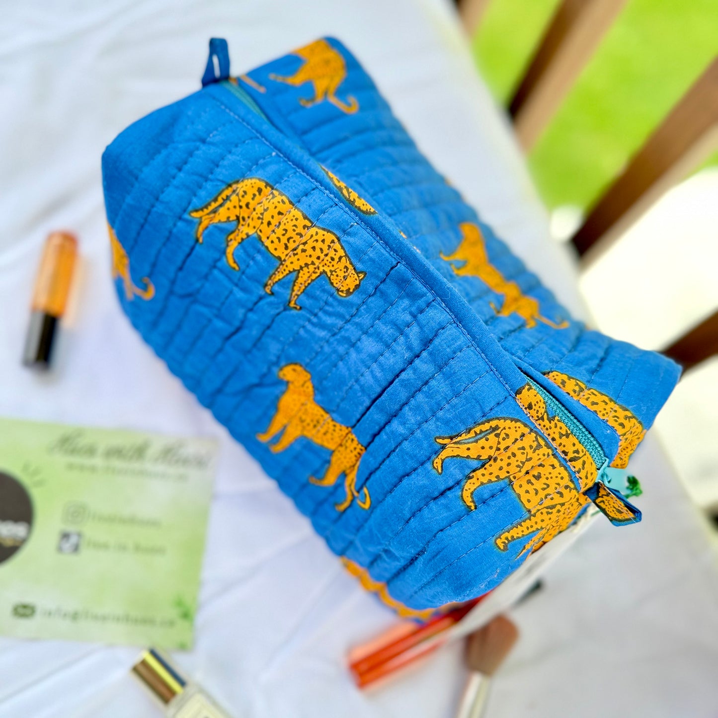 Tiger Turquoise Pouch