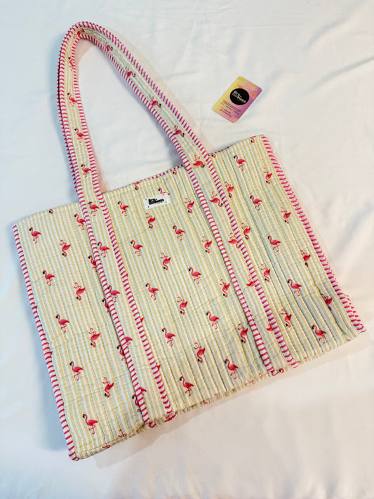 Flamingo Blush Big Tote