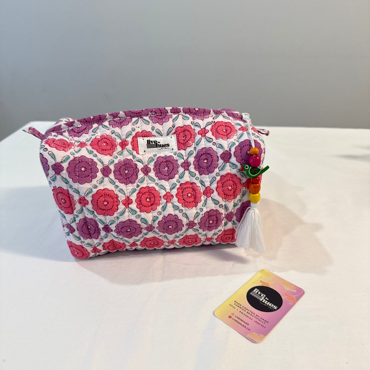 Pink Flower Pouch
