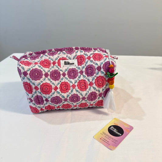 Pink Flower Pouch