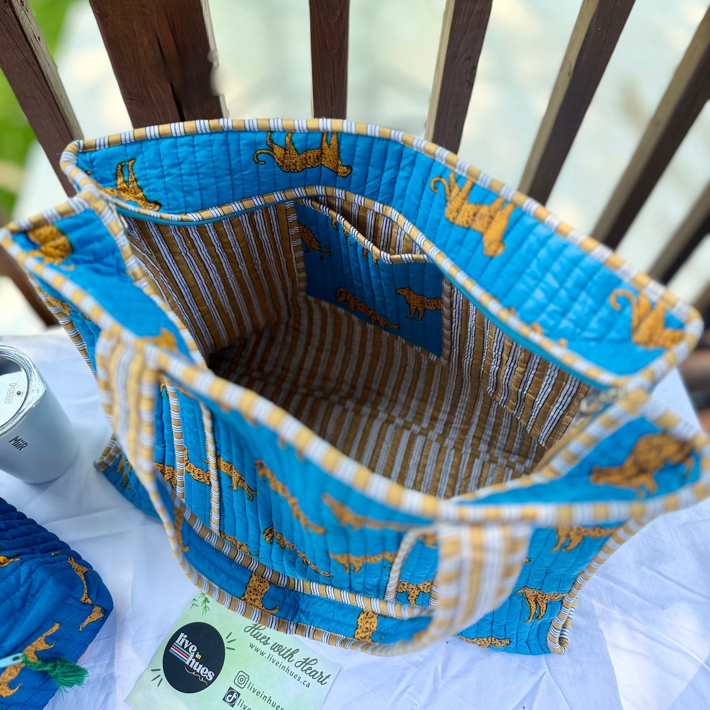 Tiger Turquoise Tote