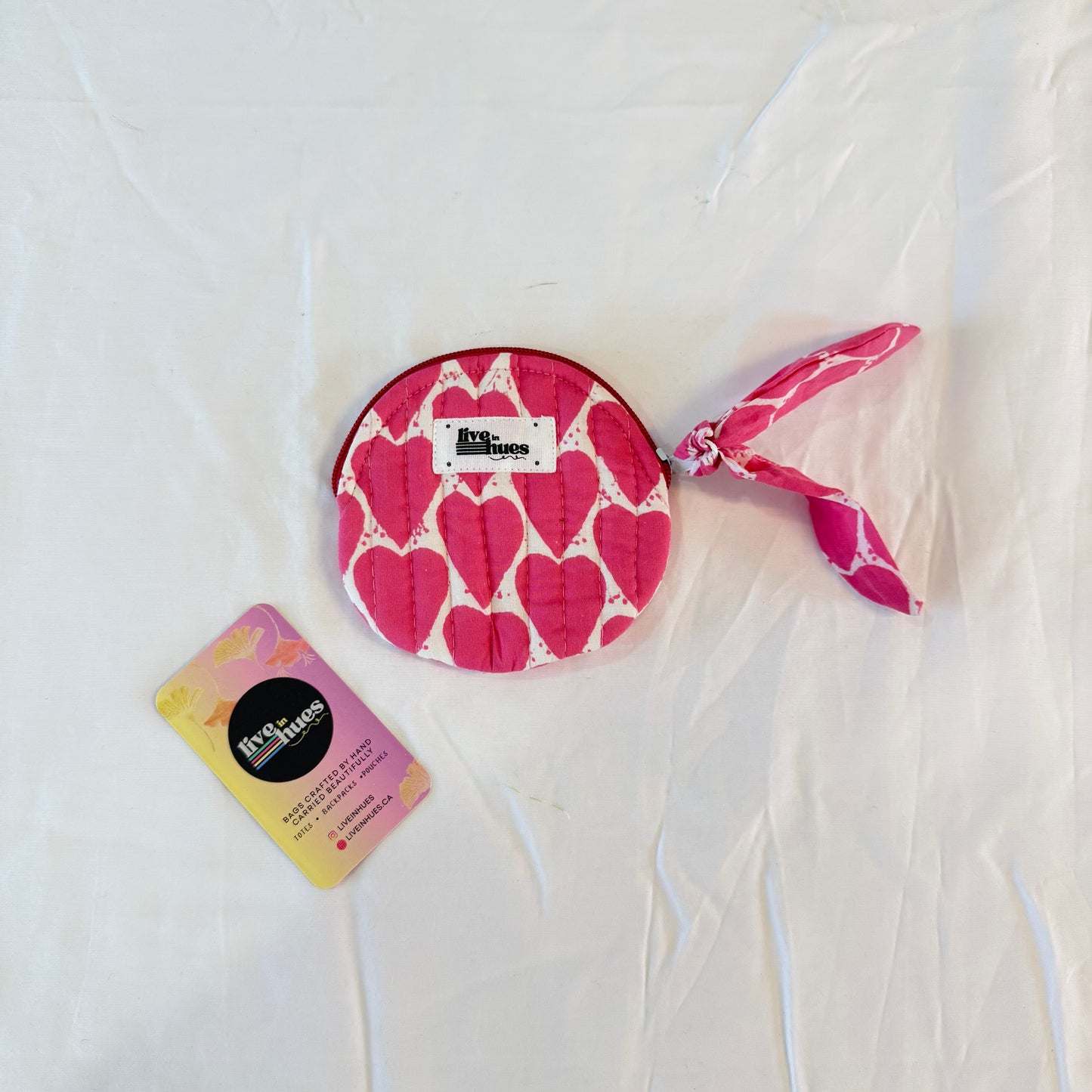 Cupid's Blush Round Pouch