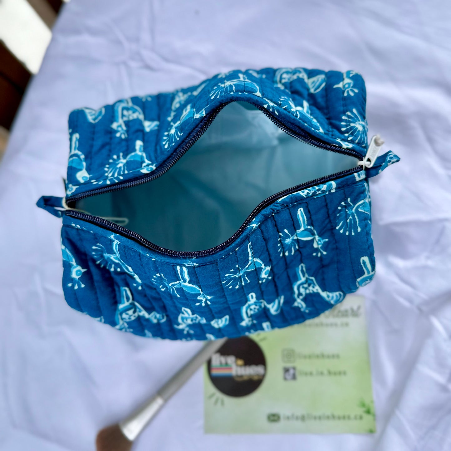 Indigo Birds Pouch