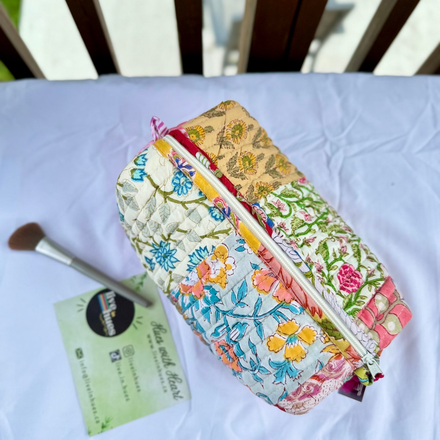 Floral Mosaic Pouch