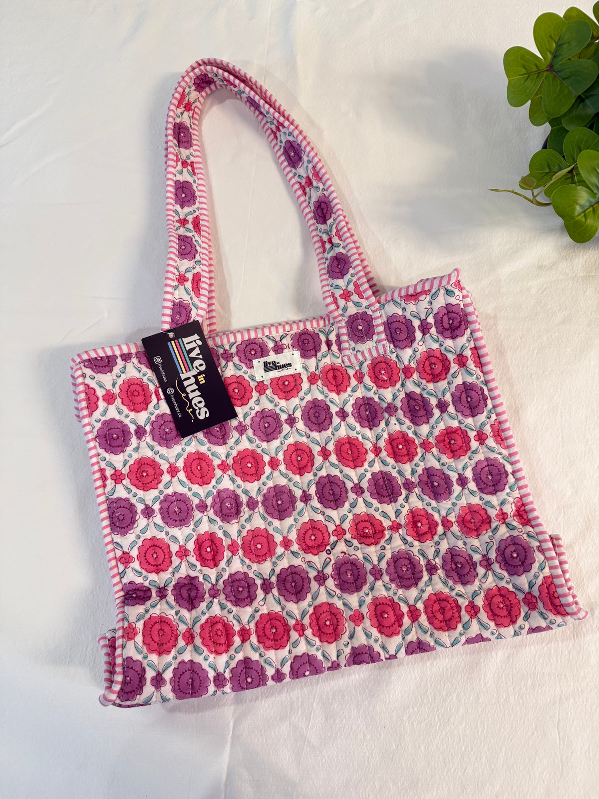 Pink Flower Mini Tote