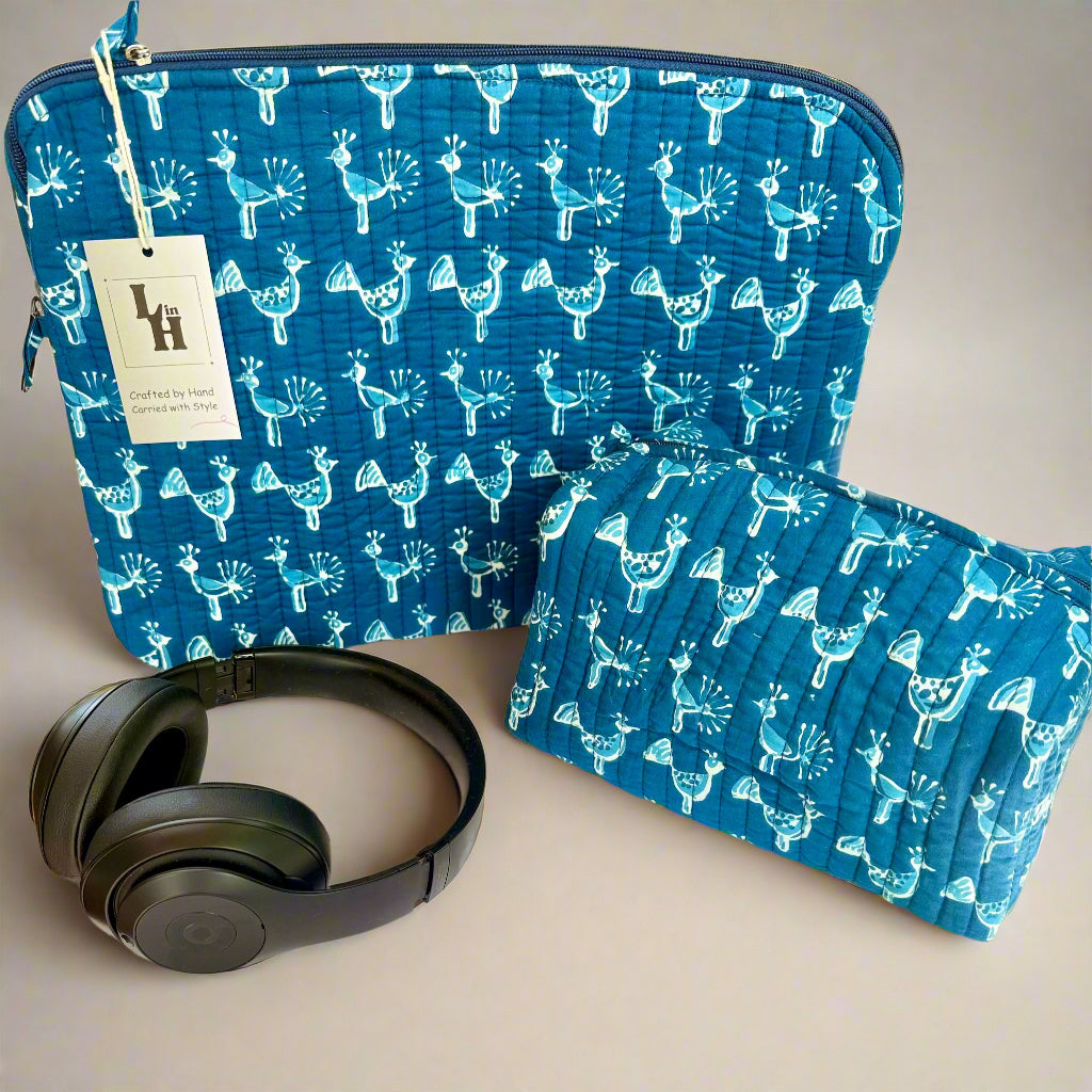 Indigo Birds Pouch