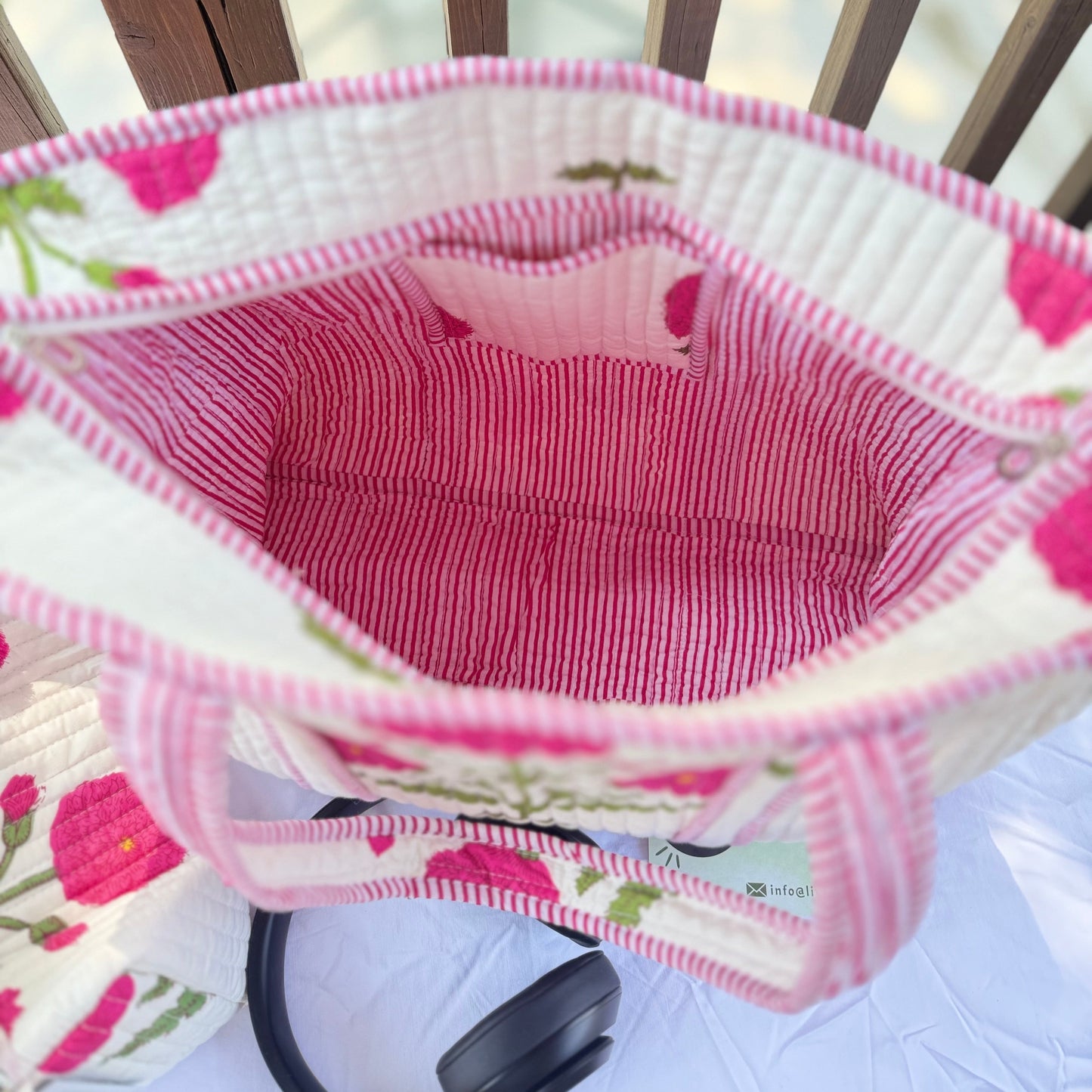 Crimson Bloom Tote