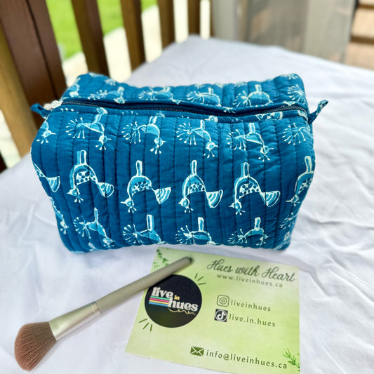 Indigo Birds Pouch