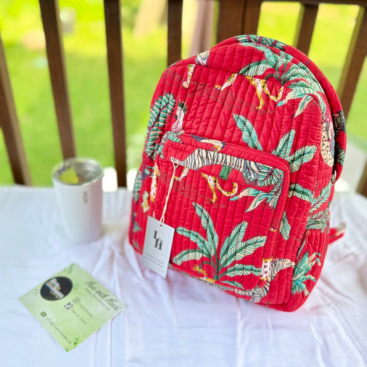 backpack handmade blockprinted